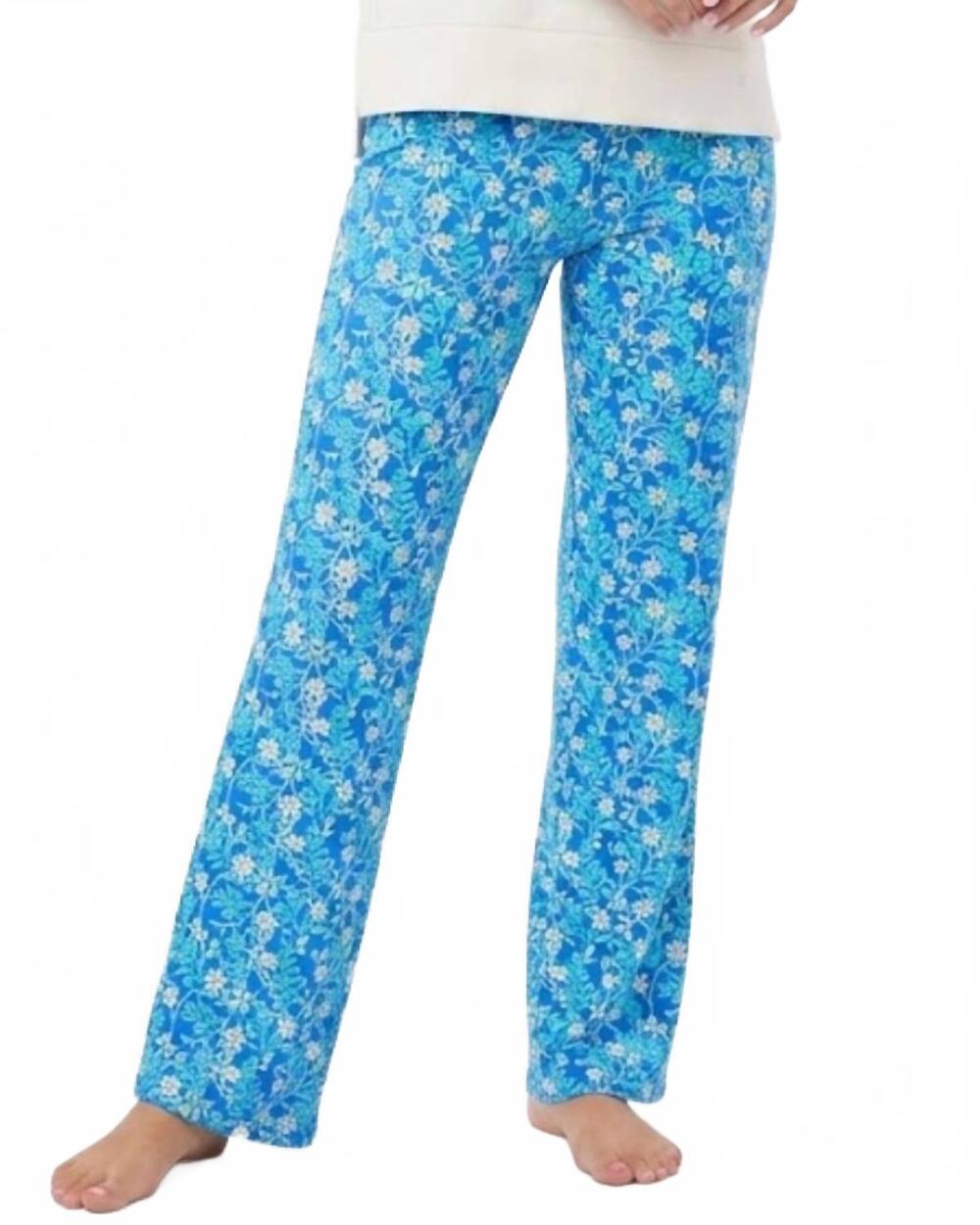 NEW LULU-B colorful palazzo pants in periwinkle/turquoise